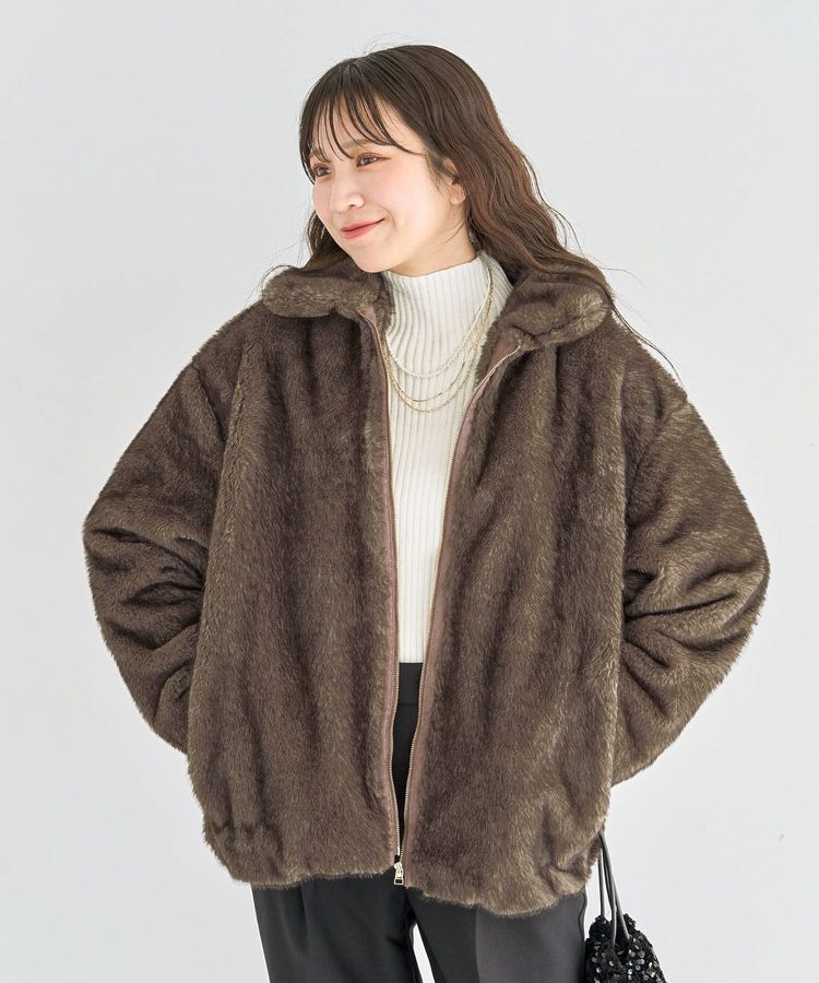 armonia「ミンクライクファーブルゾン」|その他|Gray