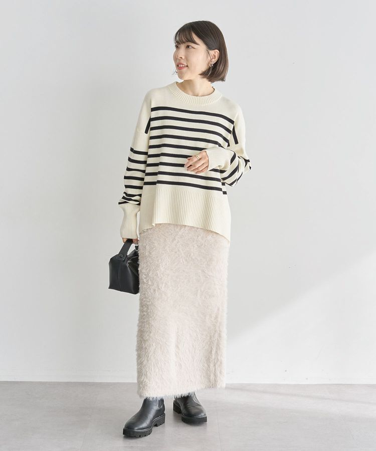 Green Parks「シャギーニットスカート」|タイト|