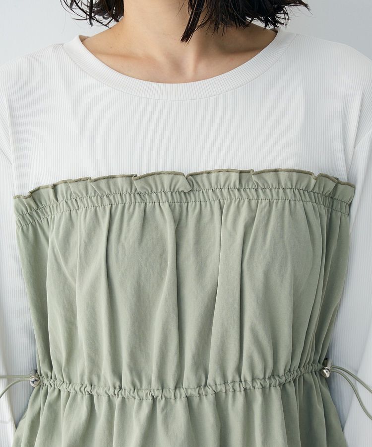Green Parks「ペプラムドッキングワンピース」|ワンピース|