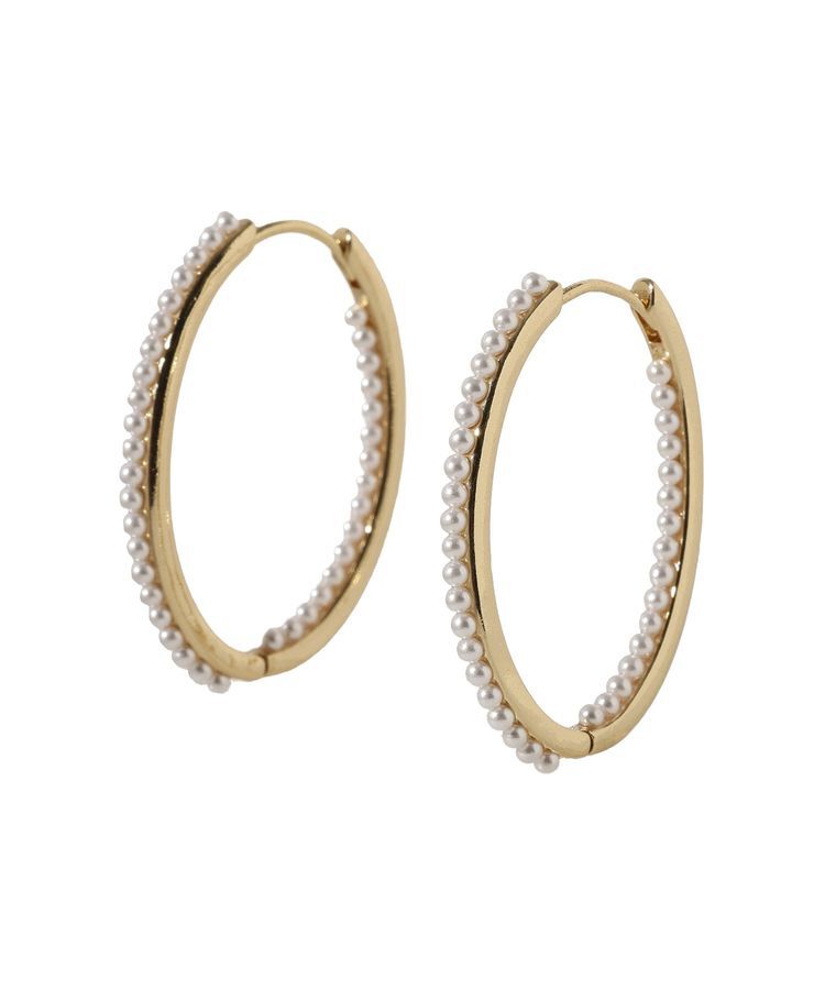 Green Parks「パールラインワンタッチピアス」|ピアス|