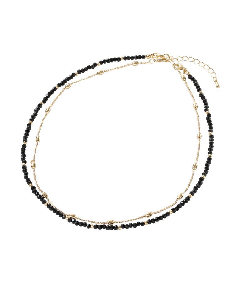 Green Parks「カットガラス2連ネックレス」|ネックレス|