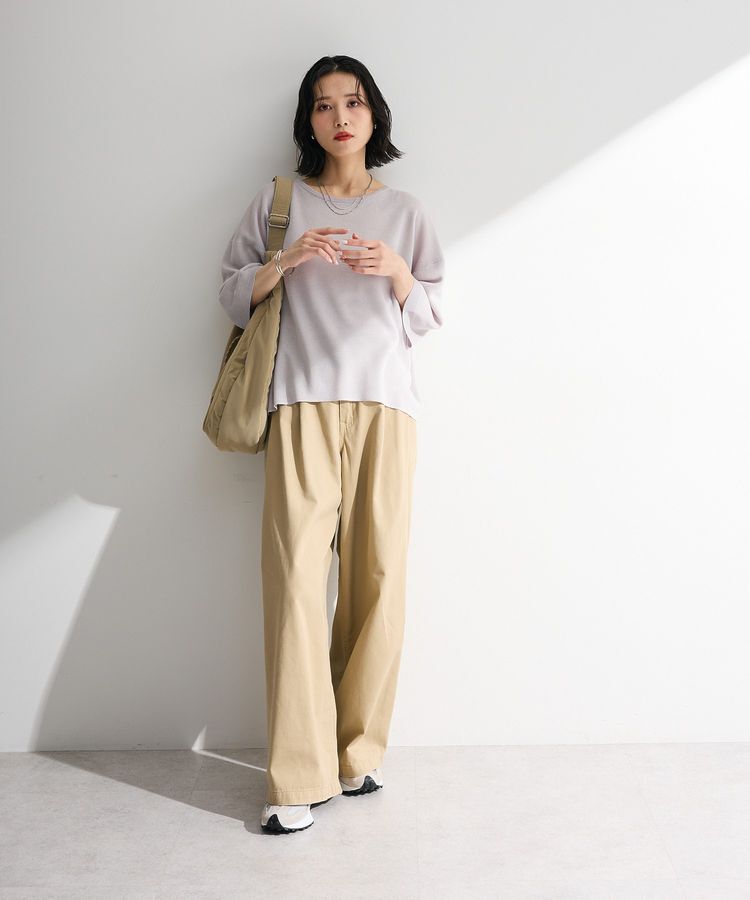 Green Parks「七分袖機能ニットプルオーバー」|ニット・セーター|