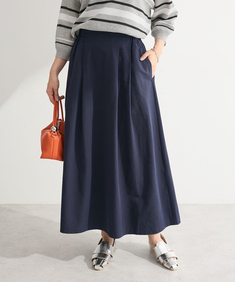 Green Parks「綿混やわらかタッチタックスカート」|スカート|