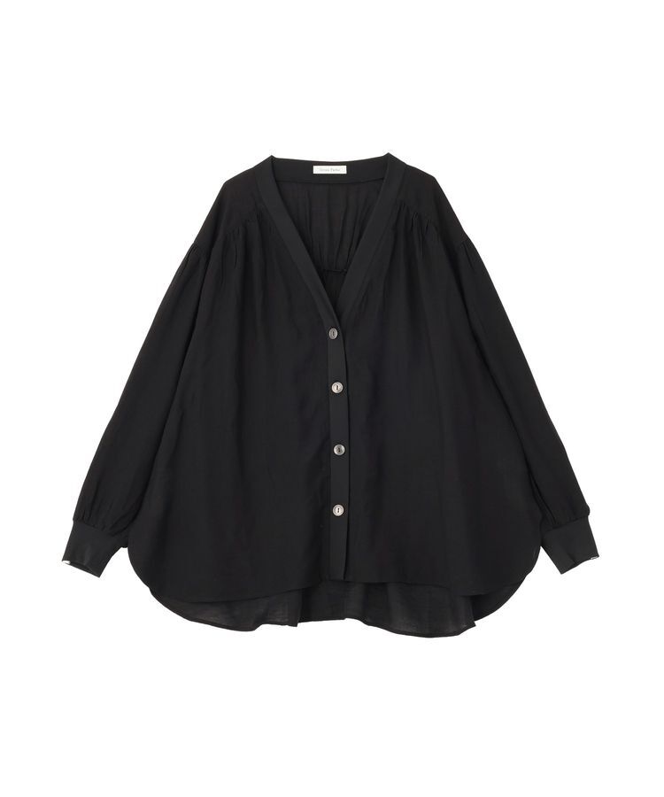 Green Parks「リブドッキングシアーシャツ」|シャツ・ブラウス|Black