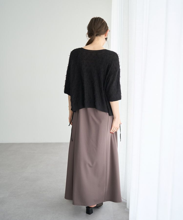 YECCA VECCA「2wayリボンフリンジニットカーディガン」|カーディガン|