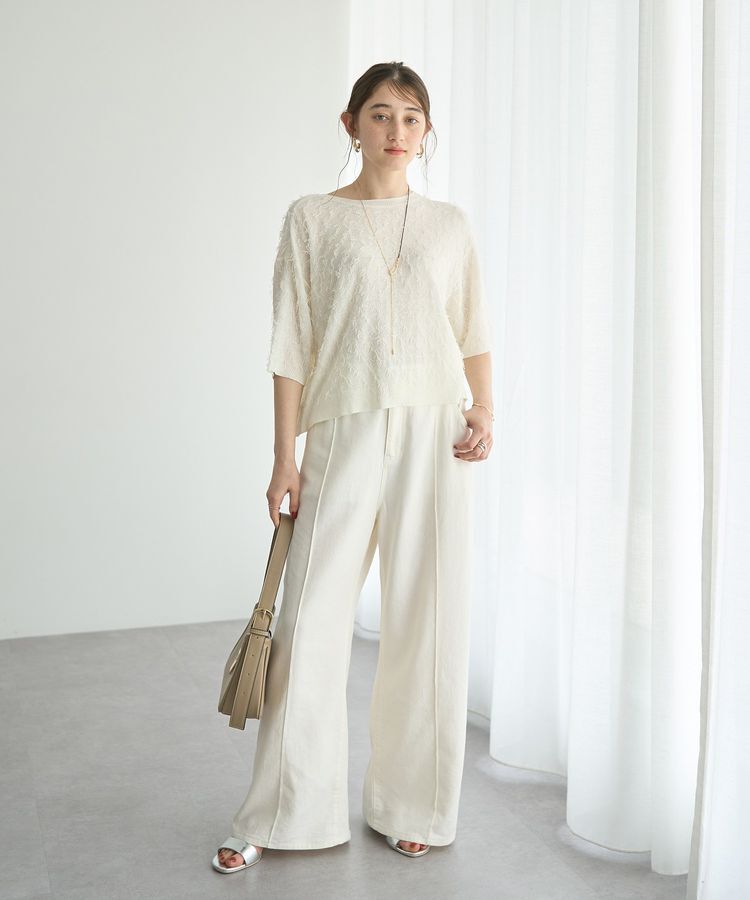 YECCA VECCA「2wayリボンフリンジニットカーディガン」|カーディガン|