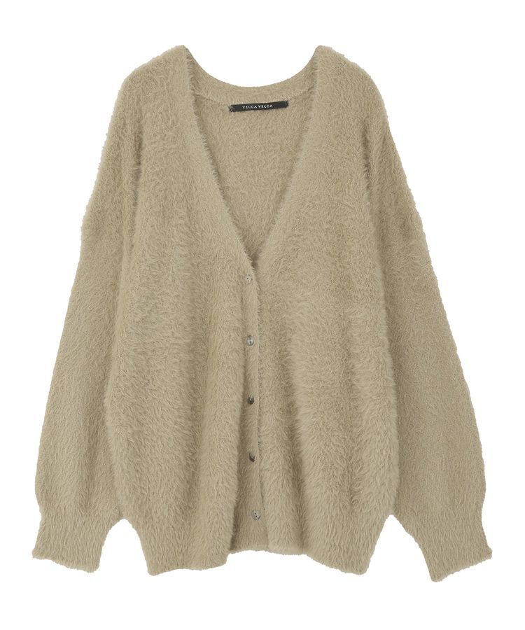 YECCA VECCA「ラメシャギーカーディガン」|カーディガン|