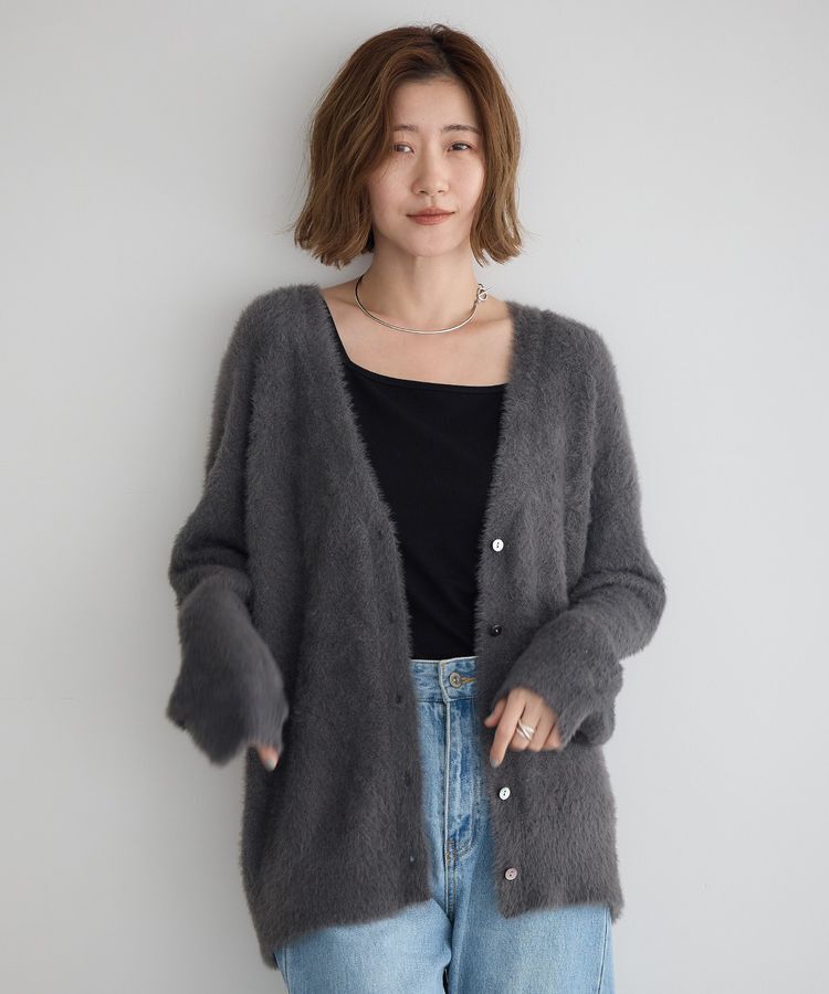 YECCA VECCA「ラメシャギーカーディガン」|カーディガン|