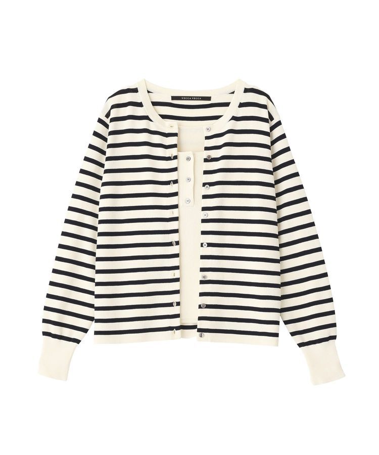 YECCA VECCA「【UVカット/マシンウォッシャブル】アンサンブルニット」|カーディガン|