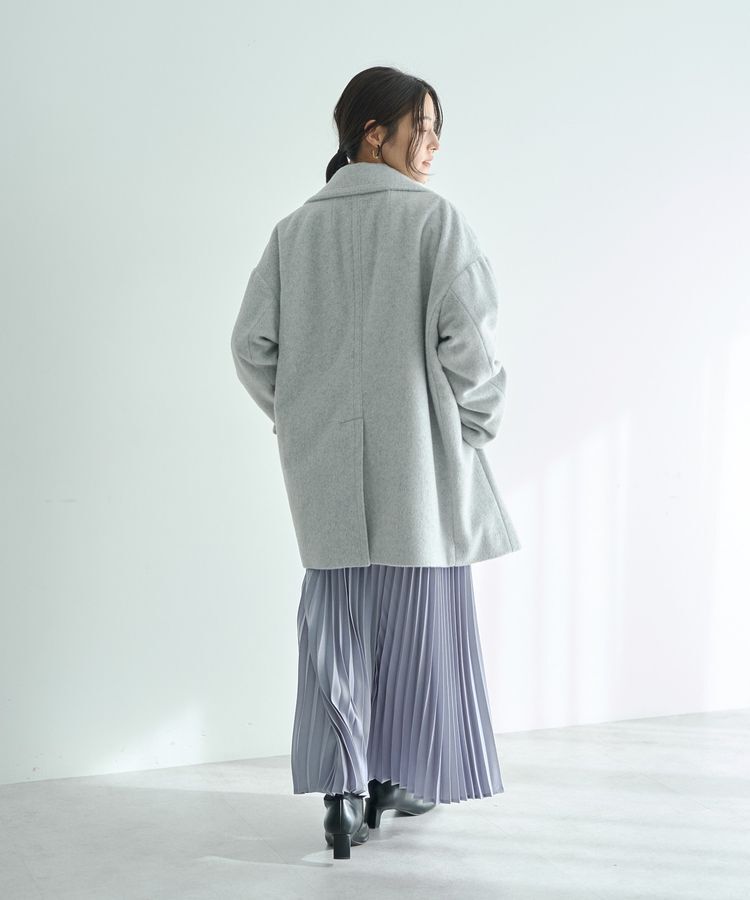 YECCA VECCA「ウール混ミドル丈スタンドカラーコート」|その他|