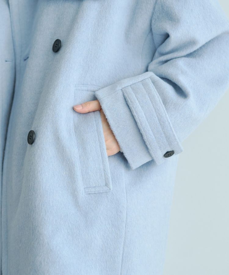 YECCA VECCA「ウール混ミドル丈スタンドカラーコート」|その他|