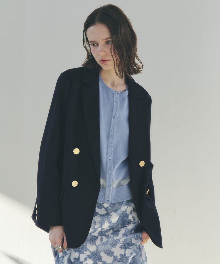 YECCA VECCA「シアーMIXカーディガン」|カーディガン|