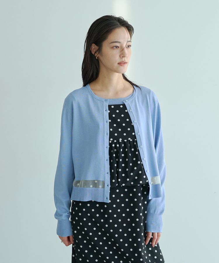 YECCA VECCA「シアーMIXカーディガン」|カーディガン|