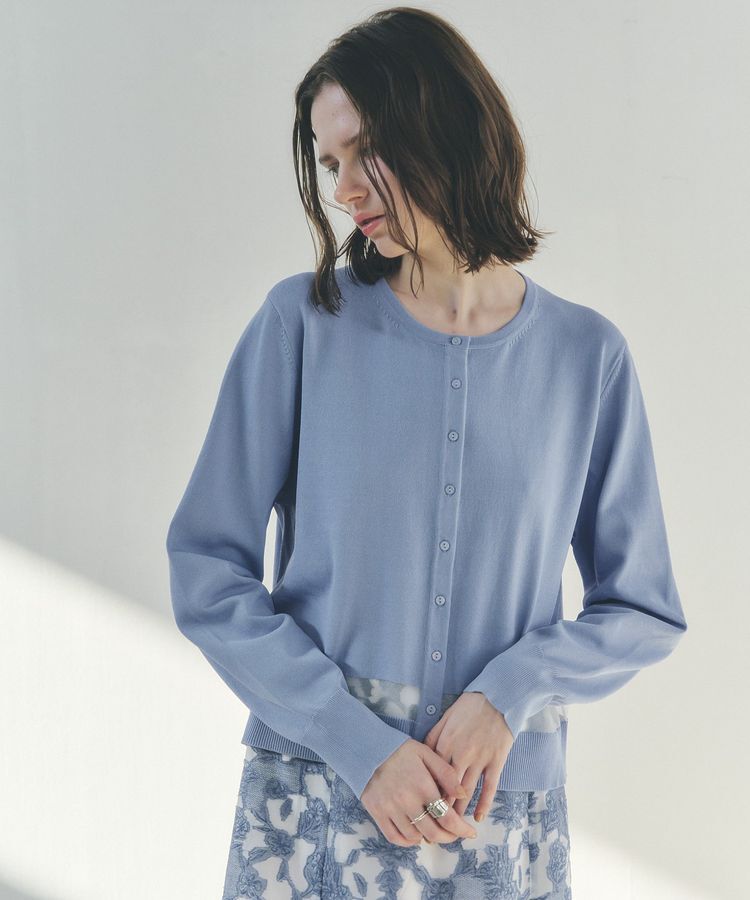 YECCA VECCA「シアーMIXカーディガン」|カーディガン|