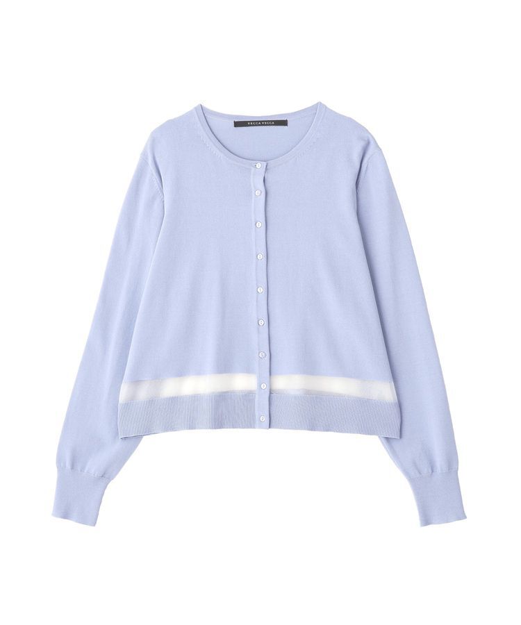 YECCA VECCA「シアーMIXカーディガン」|カーディガン|