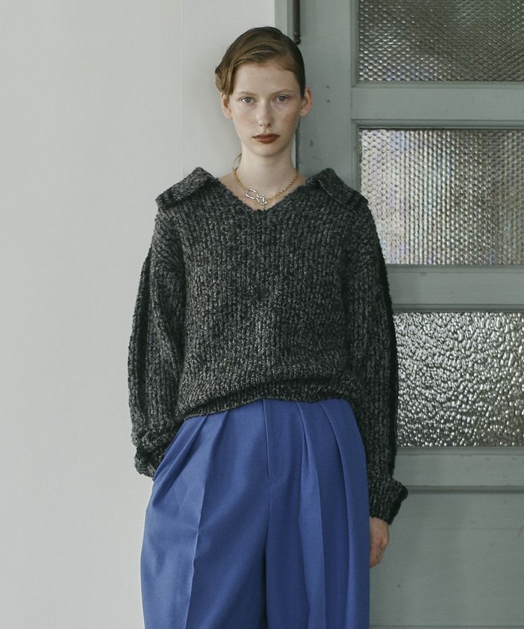 GARAGE OF GOOD CLOTHING「襟付モヘアニットプルオーバー」|ニット・セーター|