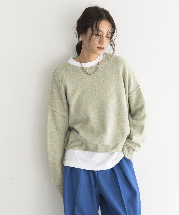 GARAGE OF GOOD CLOTHING「ミックスヤーンショートニットプルオーバー」|ニット・セーター|
