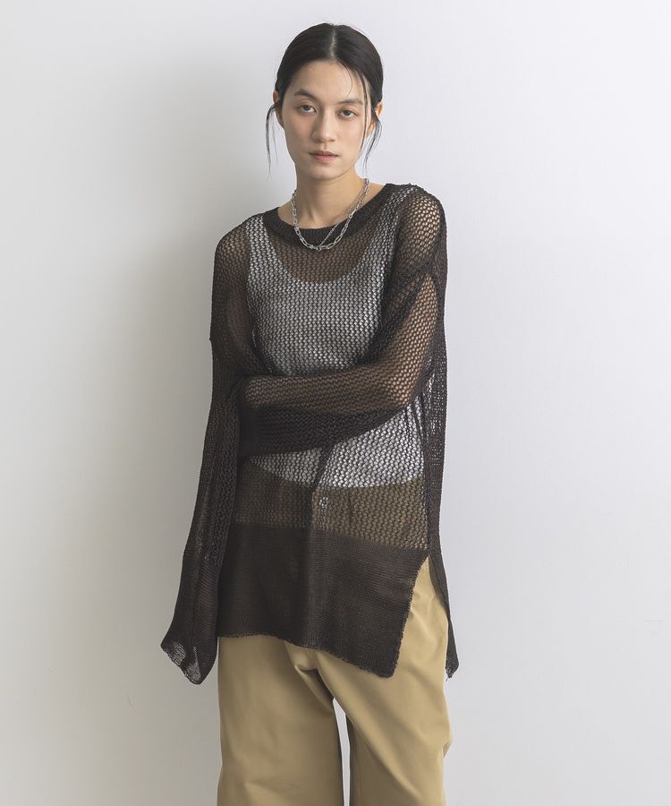 GARAGE OF GOOD CLOTHING「ストローヤーンメッシュプルオーバー」|ニット・セーター|
