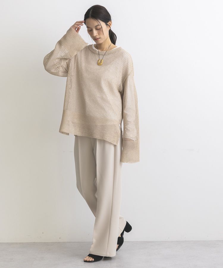 GARAGE OF GOOD CLOTHING「ストローヤーンメッシュプルオーバー」|ニット・セーター|