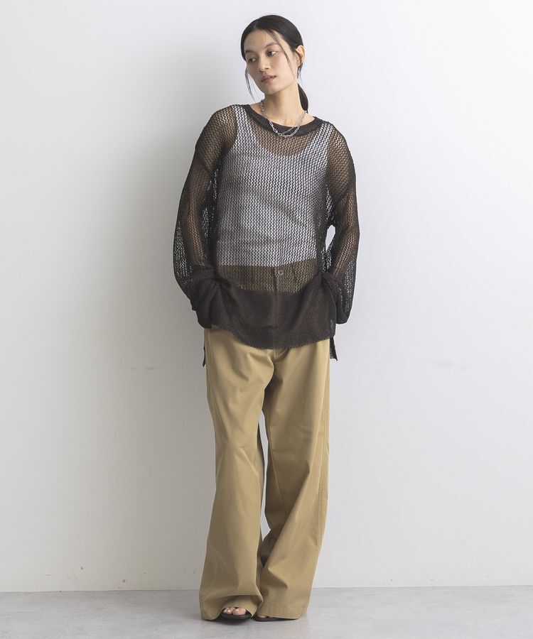 GARAGE OF GOOD CLOTHING「ストローヤーンメッシュプルオーバー」|ニット・セーター|