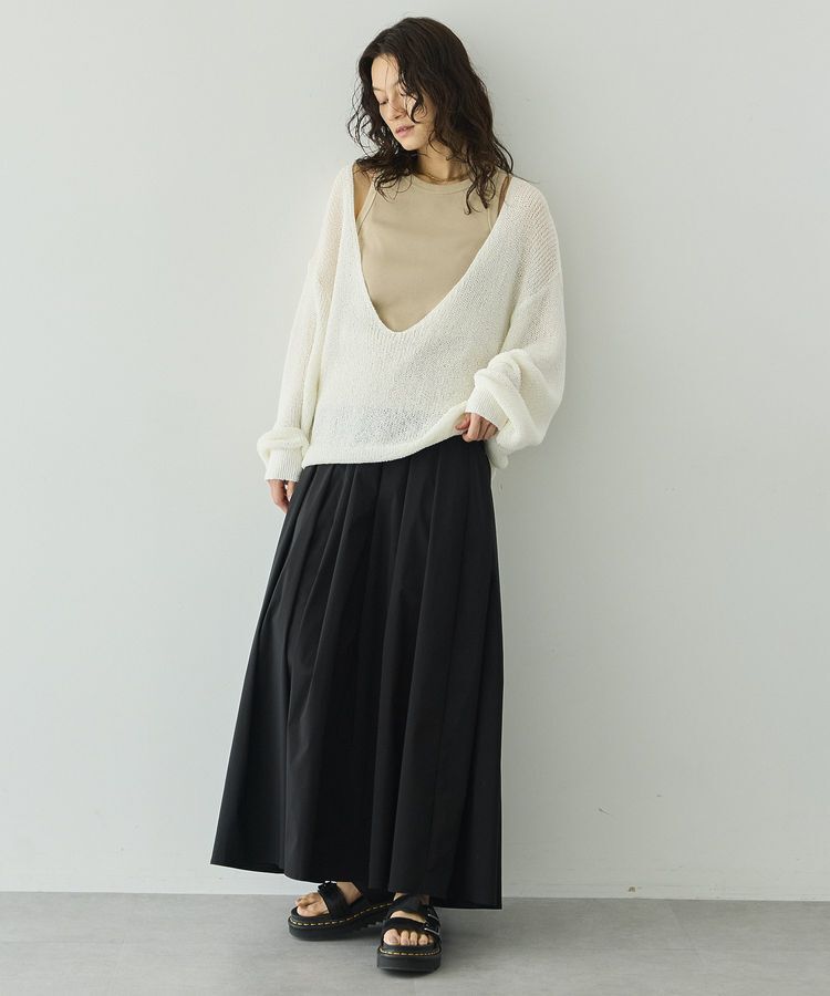 GARAGE OF GOOD CLOTHING「【日本製】ペーパーヤーンＶネックシアープルオーバー」|ニット・セーター|