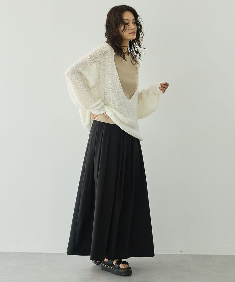 GARAGE OF GOOD CLOTHING「【日本製】ペーパーヤーンＶネックシアープルオーバー」|ニット・セーター|