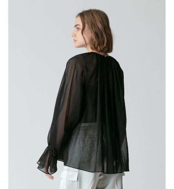 allureville「シアーオーガンギャザーブラウス」|シャツ・ブラウス|