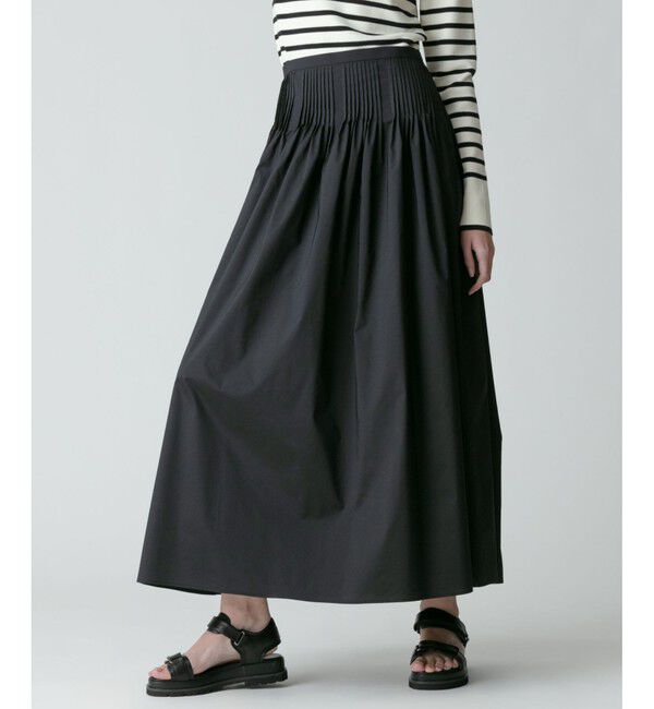 allureville「タフタピンタックギャザースカート」|スカート|