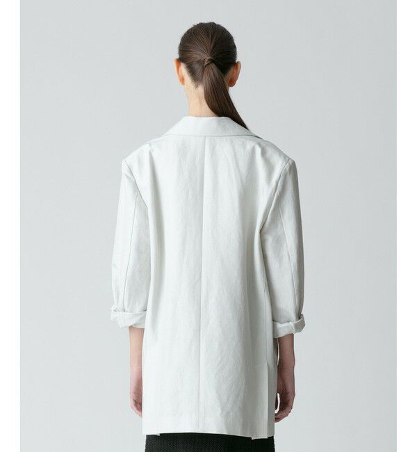 allureville「リネンスラブビックショルダージャケット」|テーラードジャケット|