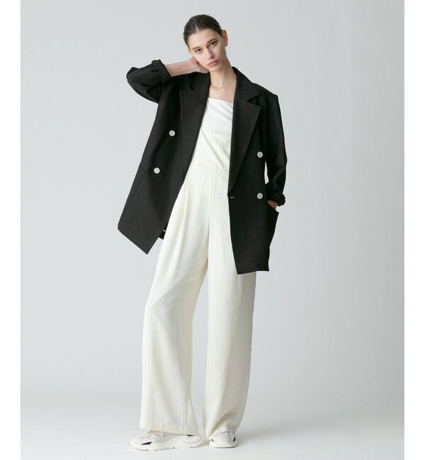 allureville「リネンスラブビックショルダージャケット」|テーラードジャケット|