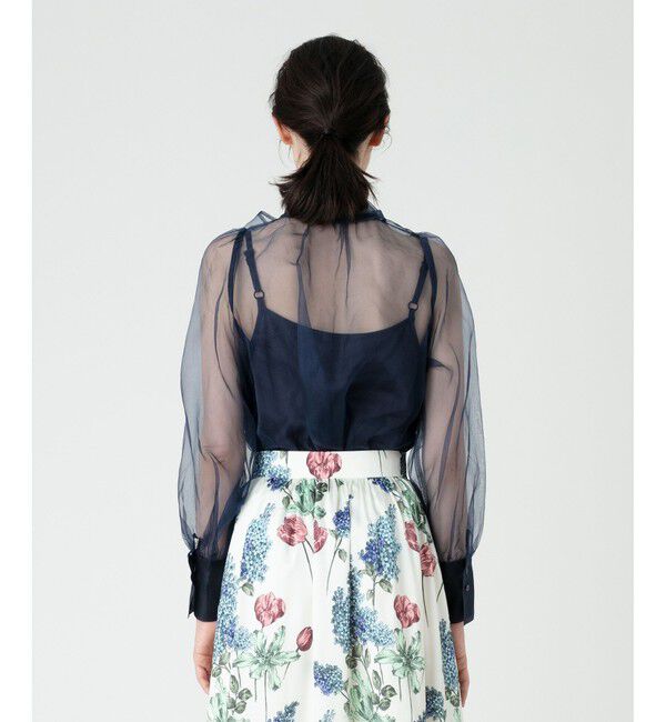 LOULOU WILLOUGHBY「《ドラマ着用》【LOULOU WILLOUGHBY】シルキーリボンブラウス」|シャツ・ブラウス|