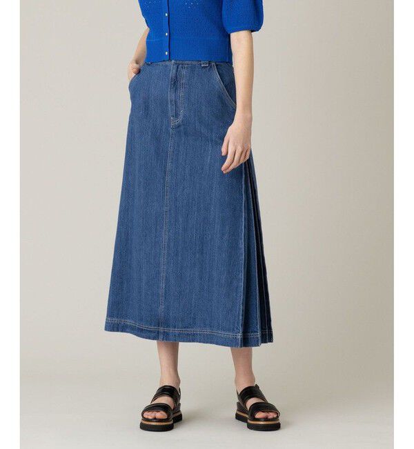 LOULOU WILLOUGHBY「【LOULOU WILLOUGHBY】サイドタックロングデニムスカート」|スカート|