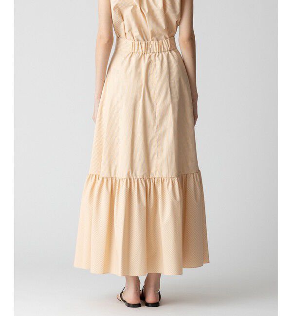 allureville「【セットアップ対応可能】ストライプアシメギャザースカート」|スカート|