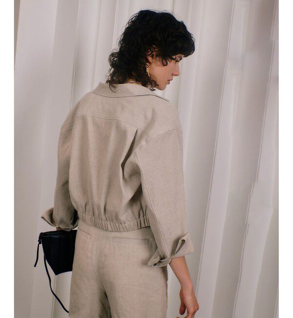 allureville「バックギャザーステンカラーブルゾン」|ブルゾン・スタジャン|