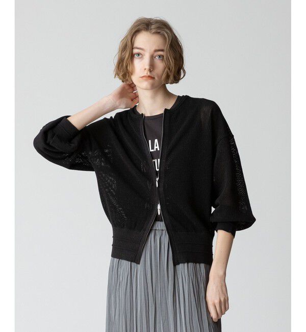 allureville「メッシュブルゾン」|カーディガン|