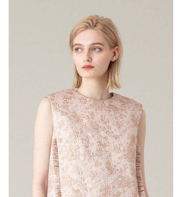 LOULOU WILLOUGHBY「【LOULOU WILLOUGHBY】ラメジャガードノースリワンピース」|ワンピース|