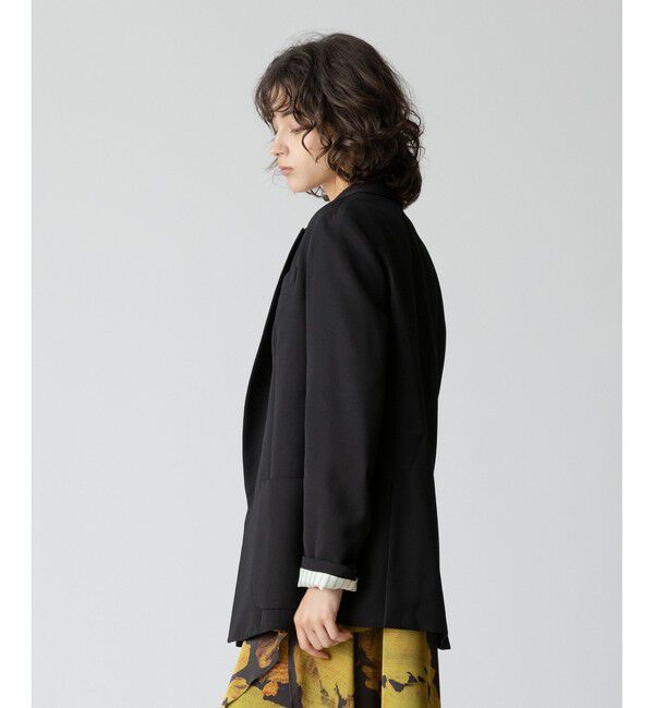 allureville「ビスコースウールボタンレスジャケット」|テーラードジャケット|