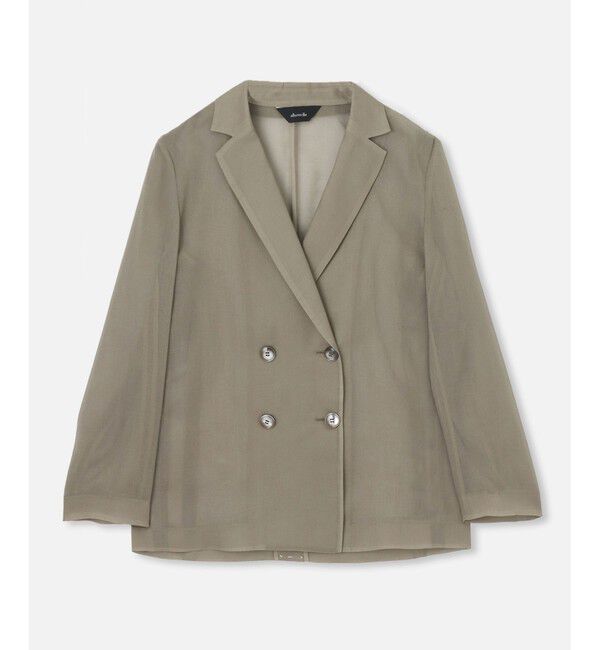 allureville「シアーオーガンジージャケット」|テーラードジャケット|ブラウン