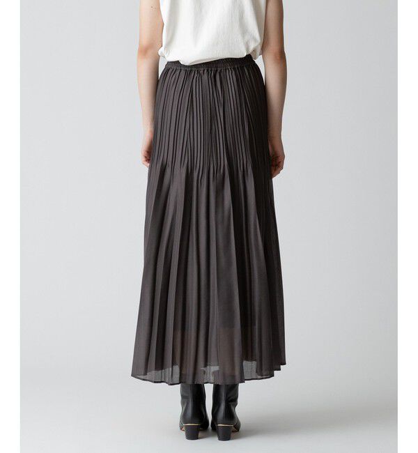 allureville「オーガンジーフェードプリーツスカート」|スカート|