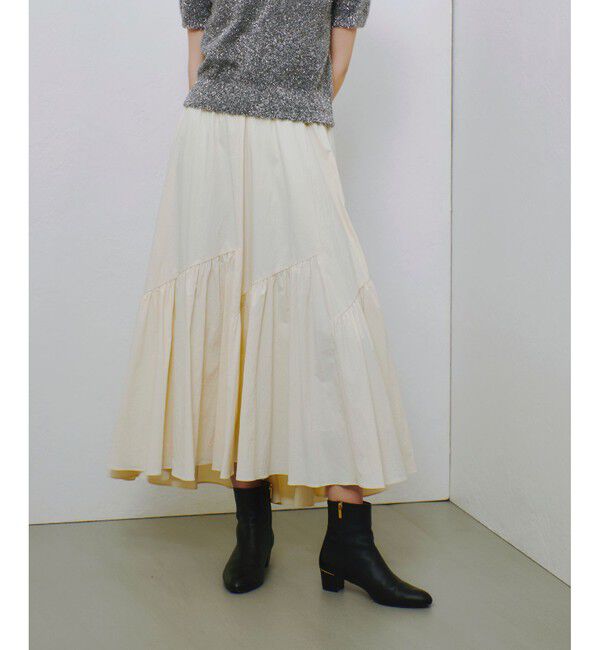 allureville「◇バイヤス切替ギャザースカート」|スカート|アイボリー