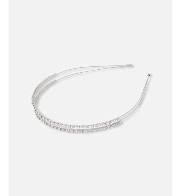 allureville「二連ビジューカチューシャ」|その他|シルバー