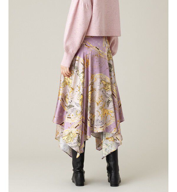 LOULOU WILLOUGHBY「【LOULOU WILLOUGHBY】ホロスコーププリントフレアスカート」|フレア|