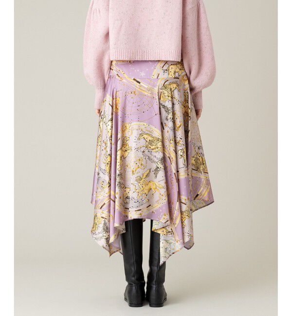 LOULOU WILLOUGHBY「【LOULOU WILLOUGHBY】ホロスコーププリントフレアスカート」|フレア|