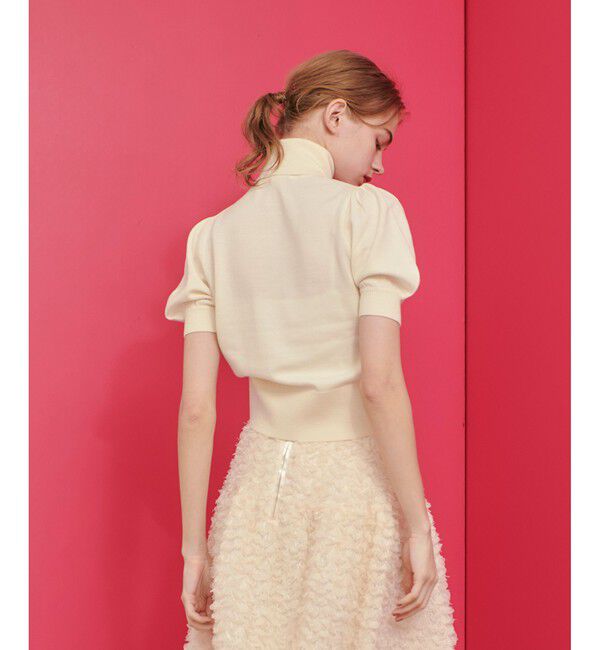 LOULOU WILLOUGHBY「【LOULOU WILLOUGHBY】タートルハーフスリーブプルオーバー」|ニット・セーター|