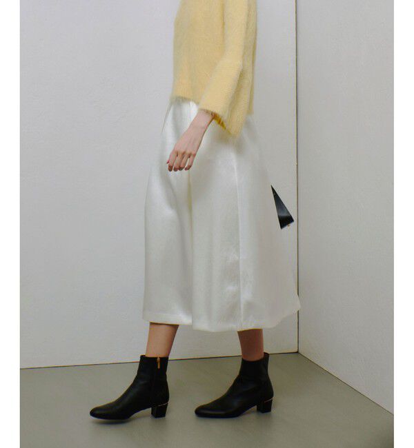 allureville「アセテートサテンボンディングスカート」|フレア|