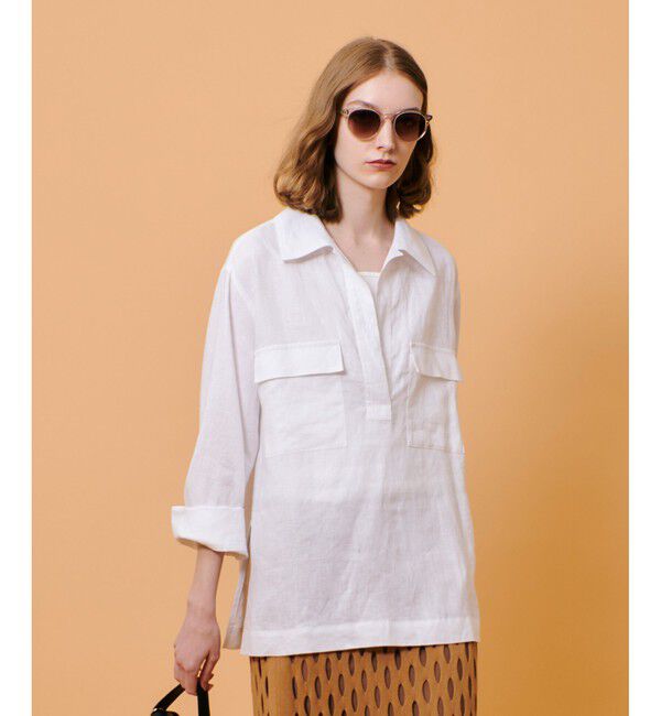 allureville「リネンプルオーバーシャツ」|シャツ・ブラウス|
