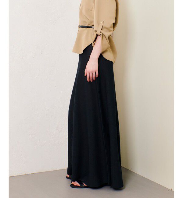 allureville「ハイゲージペーパーヤーンフレアスカート」|フレア|