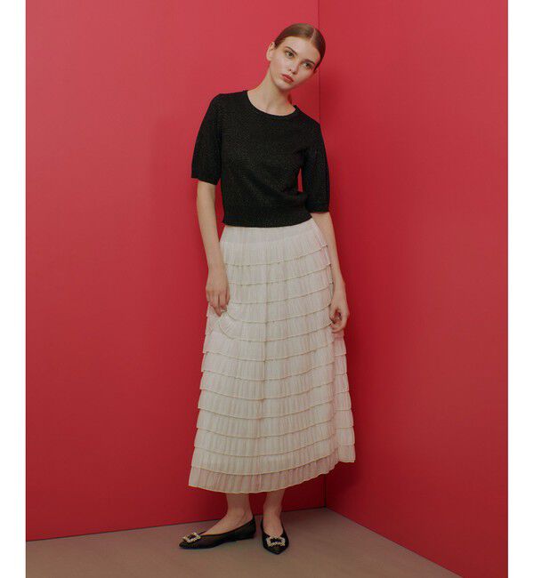 LOULOU WILLOUGHBY「【LOULOU WILLOUGHBY】プリーツティアードスカート」|スカート|