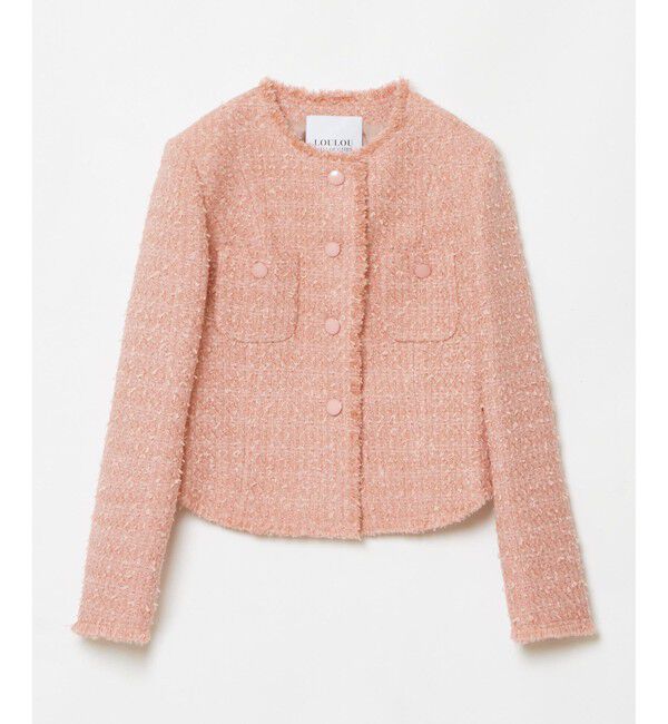 LOULOU WILLOUGHBY「【LOULOU WILLOUGHBY】ファンシーツイードクルージャケット」|ノーカラージャケット|