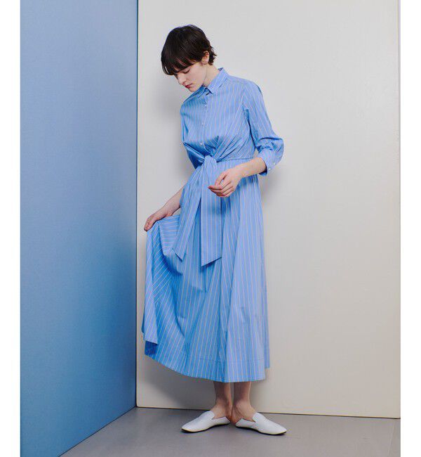 allureville「ピンストライプノットシャツワンピース」|ワンピース|